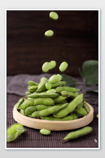 绿色新鲜无公害蔬菜毛豆图片