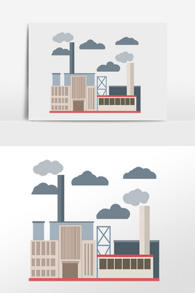 手绘污染空气环境保护环境插画