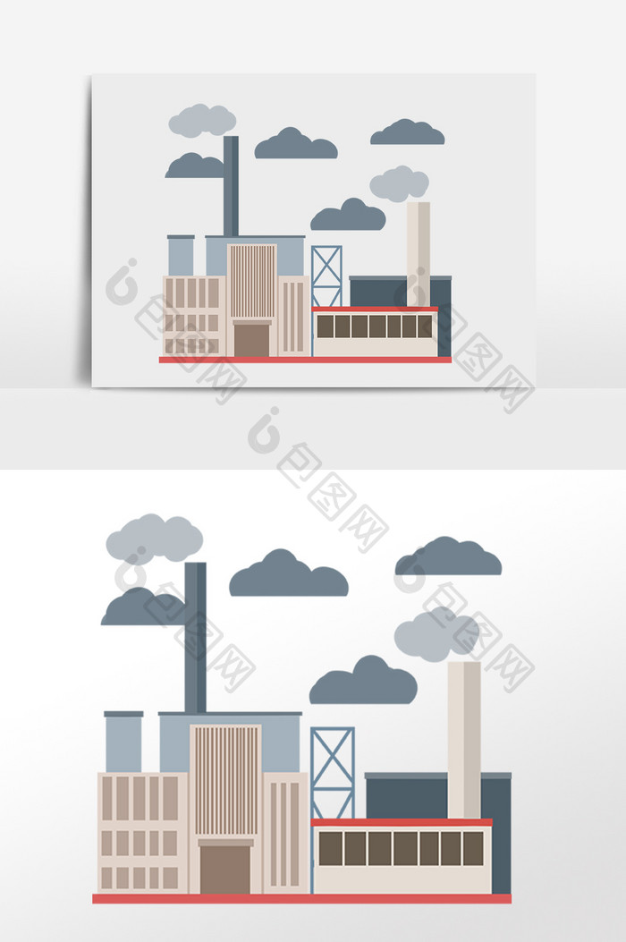 手绘污染空气环境保护环境插画