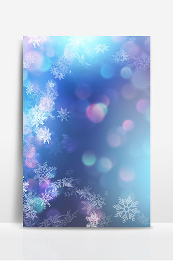 蓝色雪花背景