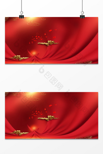红色中国风大气背景图图片