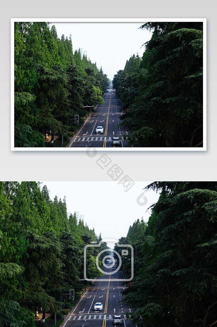 夏季南京城市车辆往来高清摄影图