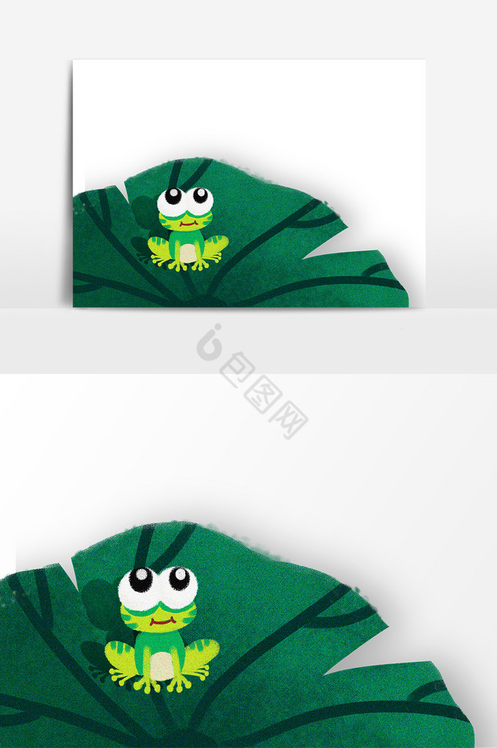 青蛙荷叶装饰图片