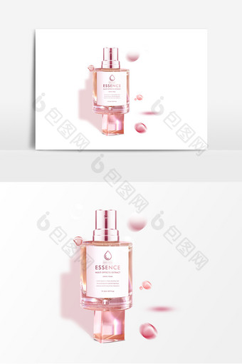 粉色创意护肤品包装瓶装饰元素图片