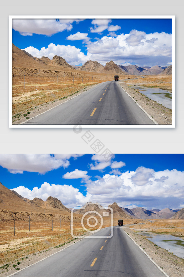 西藏喜玛拉雅山脉天路马路图片