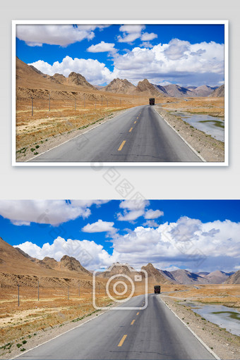 西藏喜玛拉雅山脉天路马路图片