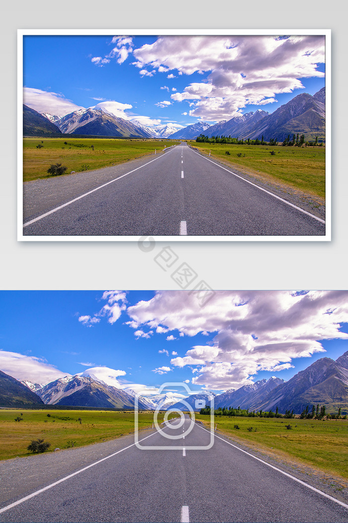 新西兰库克山公路自然风光摄影图片