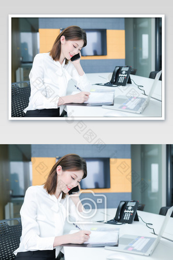 商务办公室写字楼职场女士办公摄影图图片