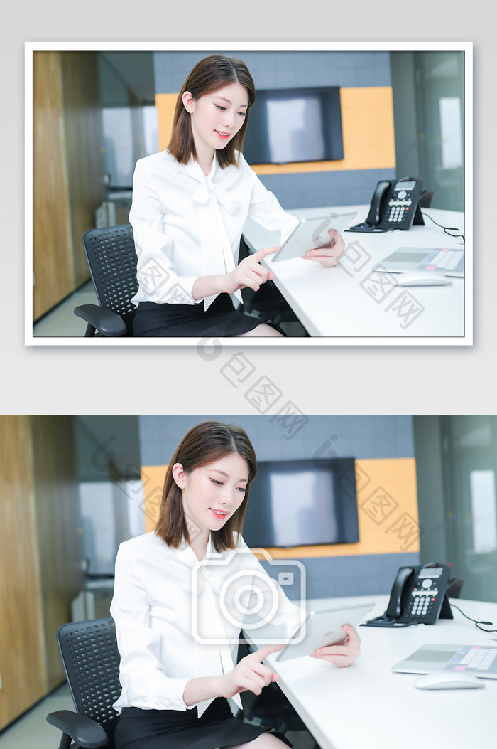 商务办公室写字楼职场女性办公摄影图