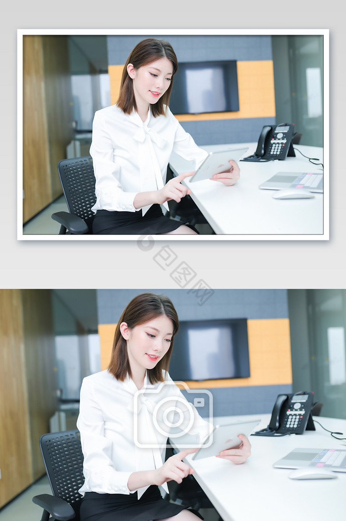 商务办公室写字楼职场女性办公摄影图图片