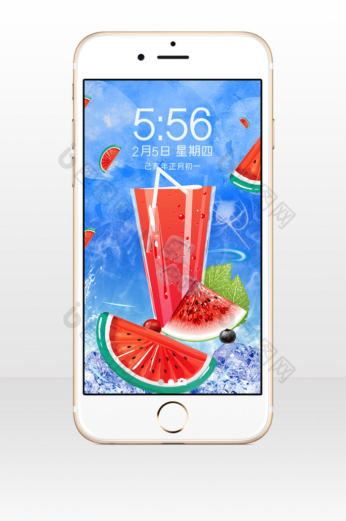 清新夏天冰爽手机壁纸