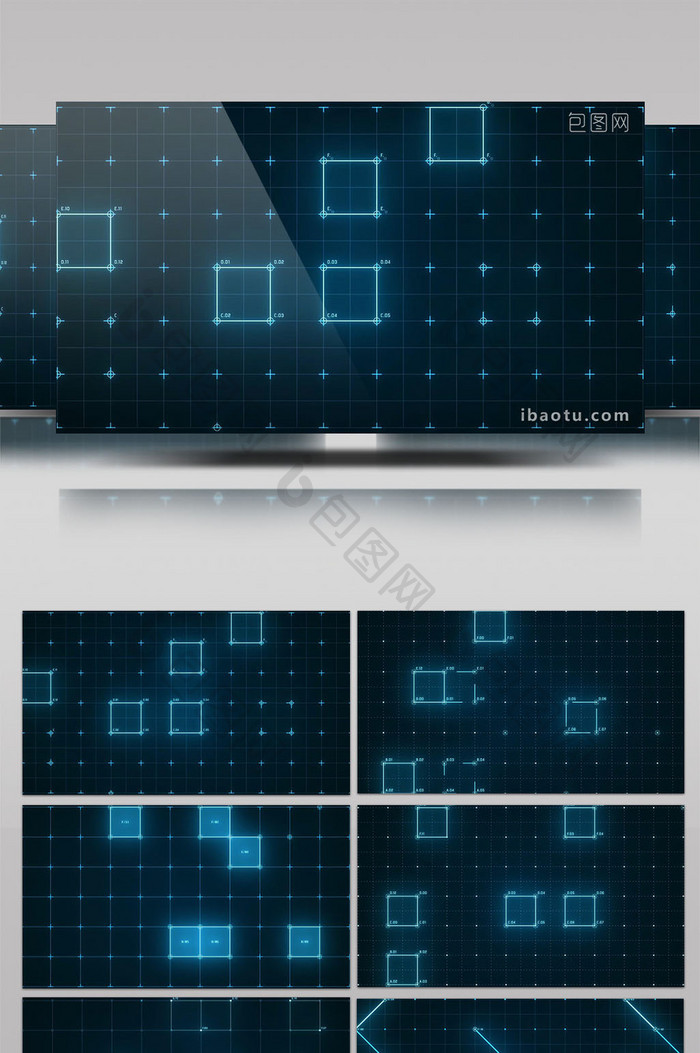 BT12款网络网格正面动态叠加元素