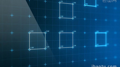12款斜面蓝色网络网格动态背景叠加素材