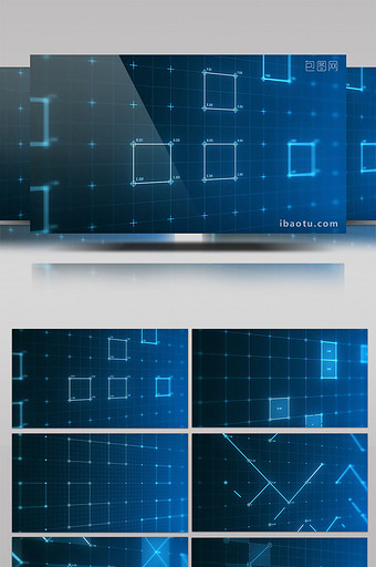 12款斜面蓝色网络网格动态背景叠加素材图片