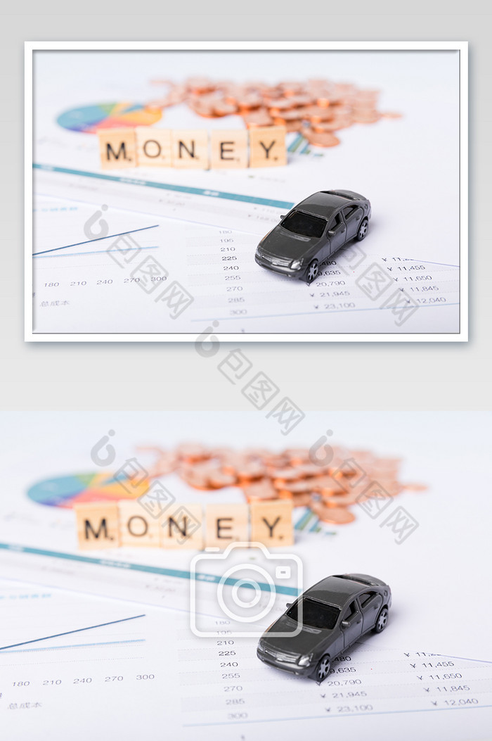 商务金融小汽车money字母静物摄影图片图片