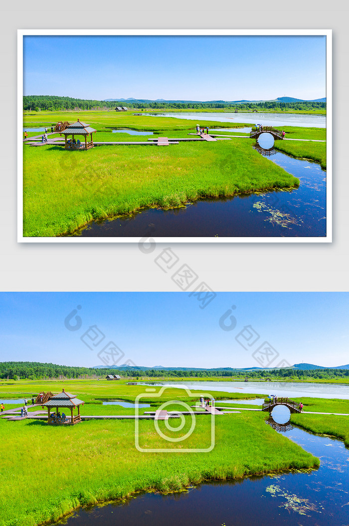 草原七星湖美丽景观图片图片