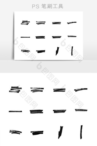 记号笔笔触划痕效果笔刷图片