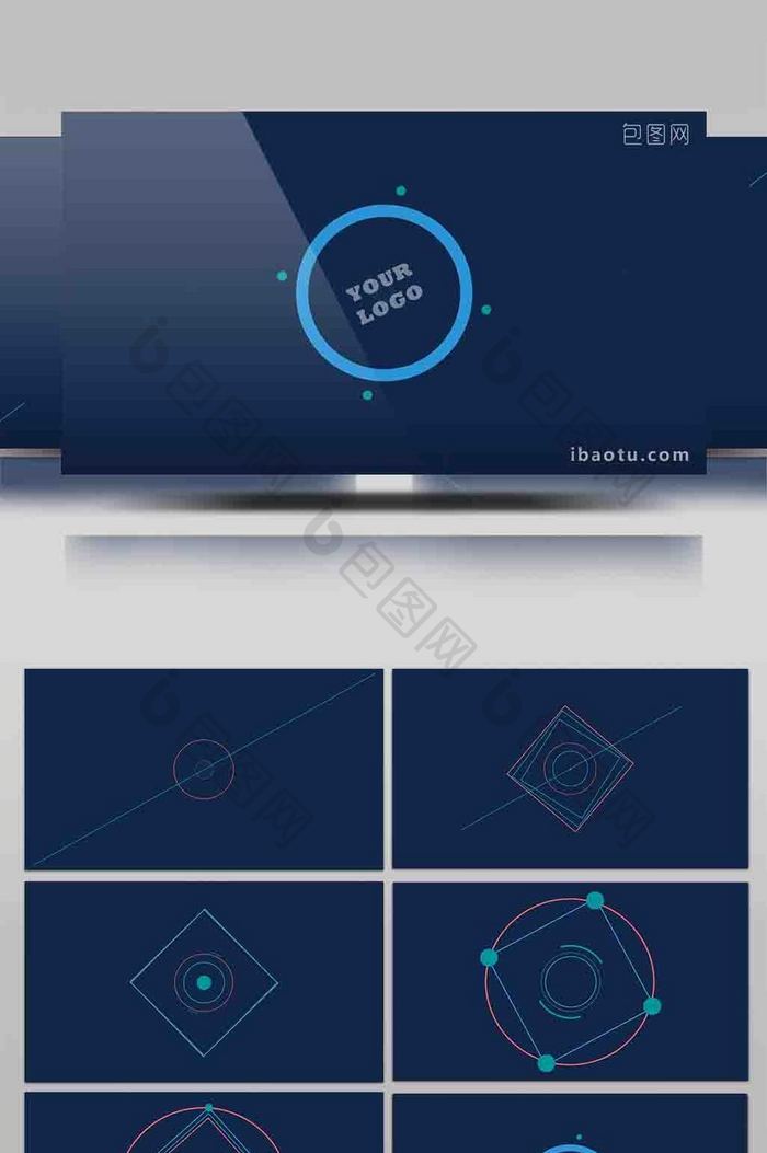 EDIUS简约几何线条MG动画片头模板