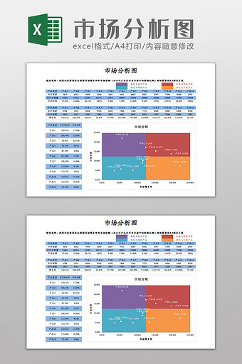 市场分析Excel模板图片