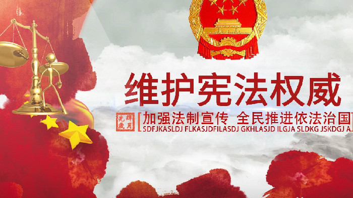 维护宪法权威党政宣传片AE模板