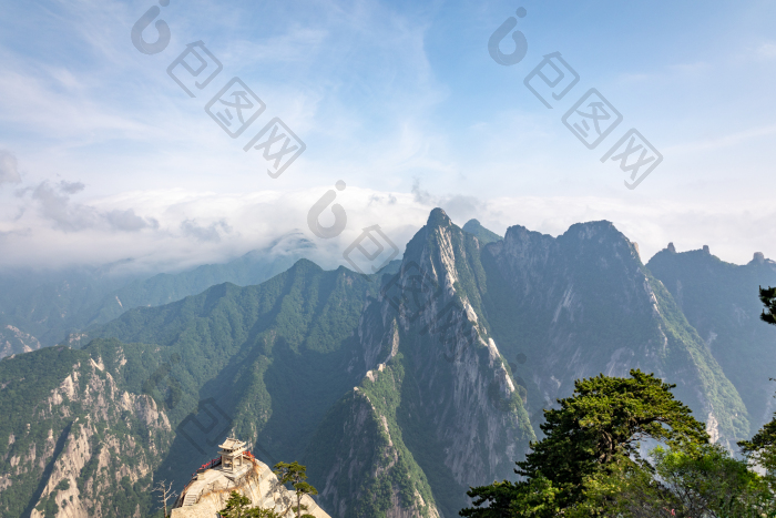华山西岳山脉风景名山高清摄影图图片-包图网企业站
