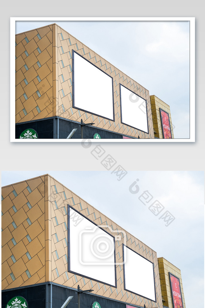户外空白广告牌大楼宣传海报牌大楼广告牌