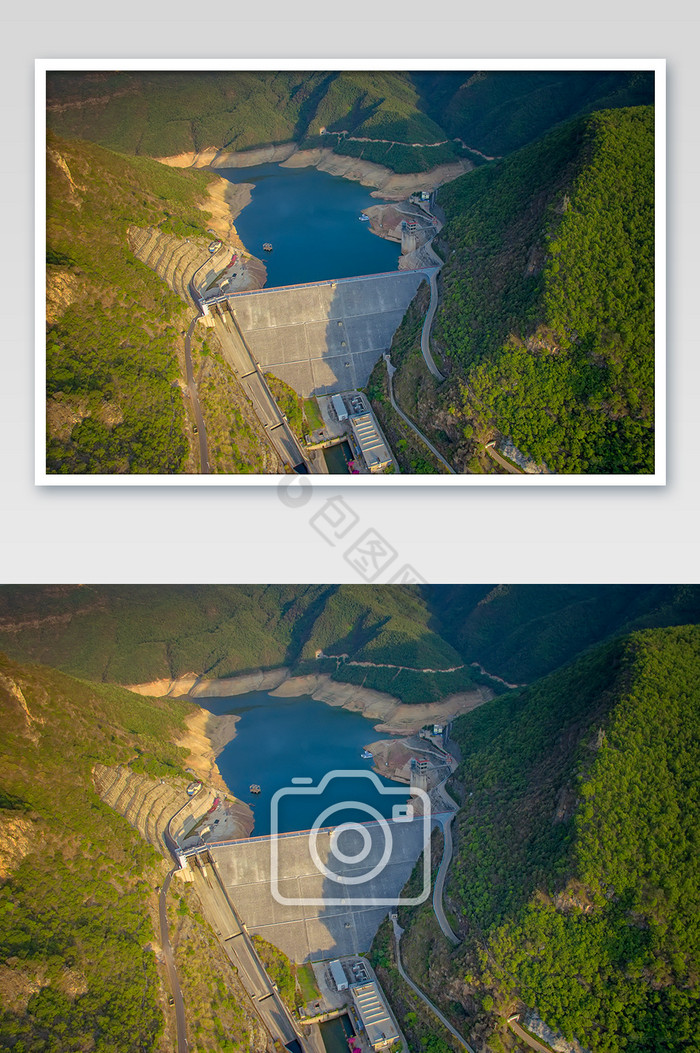 大坝水库水电站山脉峡谷图片