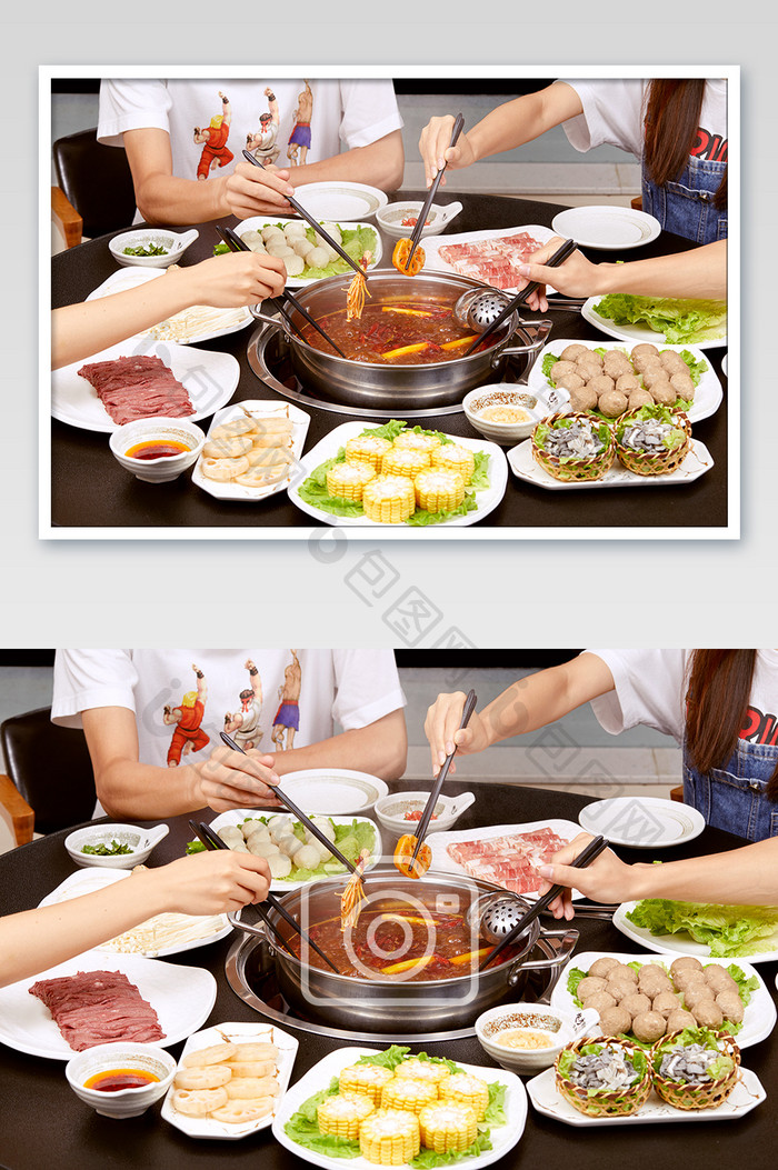 火锅中式餐饮食材重庆火锅海报摄影图