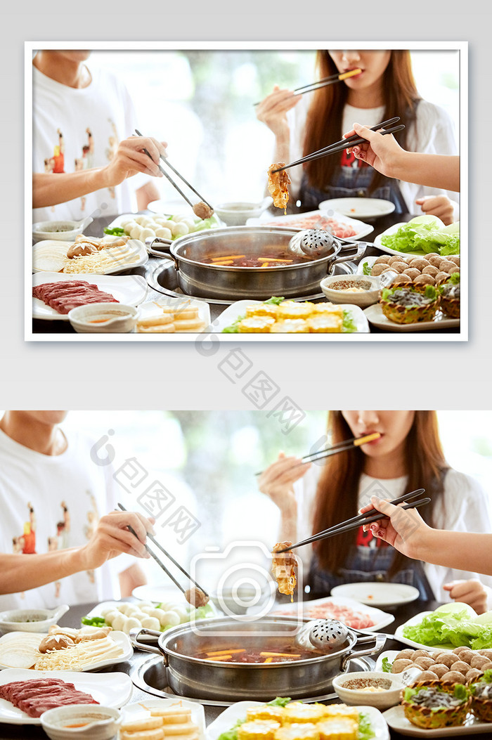 火锅中式餐饮食材烫火锅海报摄影图
