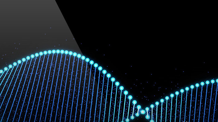 蓝色科技风医疗DNA基因透明通道视频素材