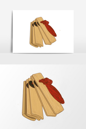 简笔画快板竹板