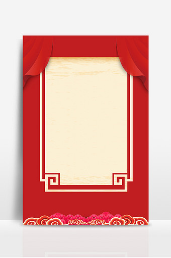 红色中国风边框纹理背景图片下载