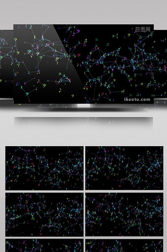 大气炫酷音符展示dj音乐背景展示视频素材图片