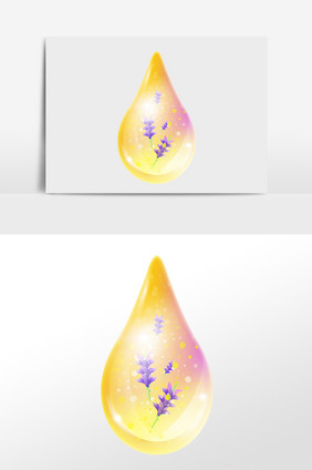 紫色植物黄色精油
