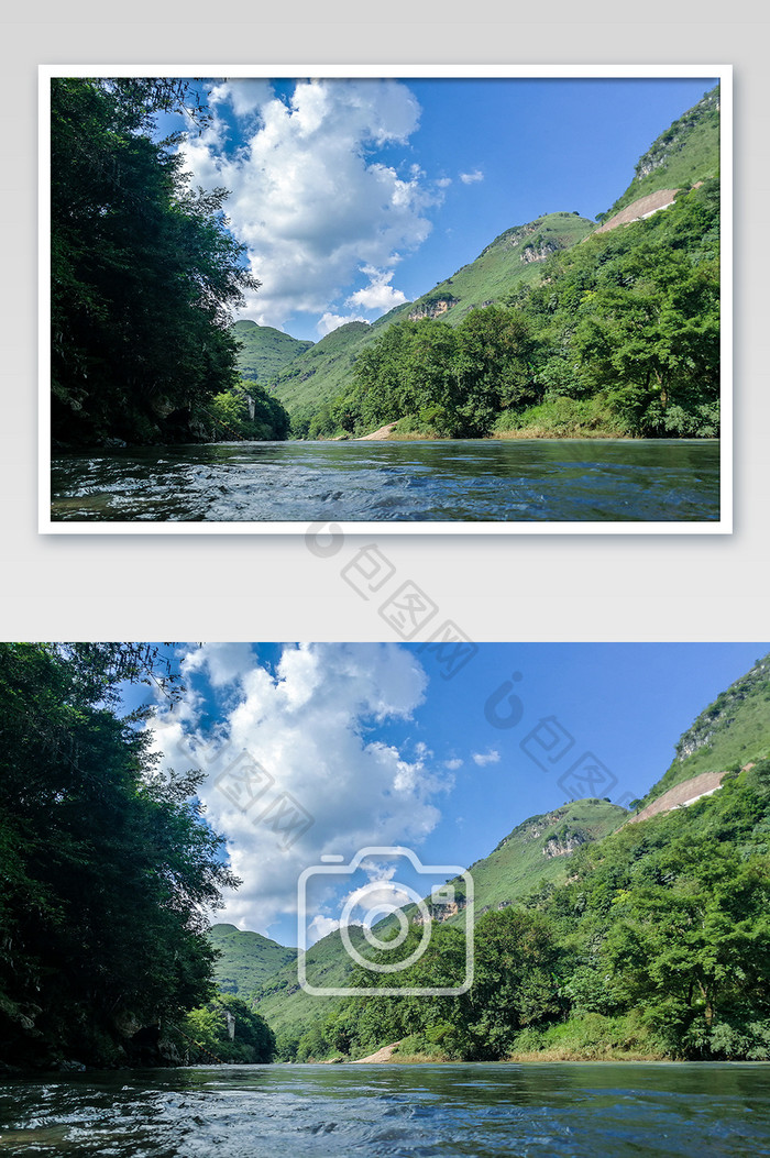 山间溪流摄影图片