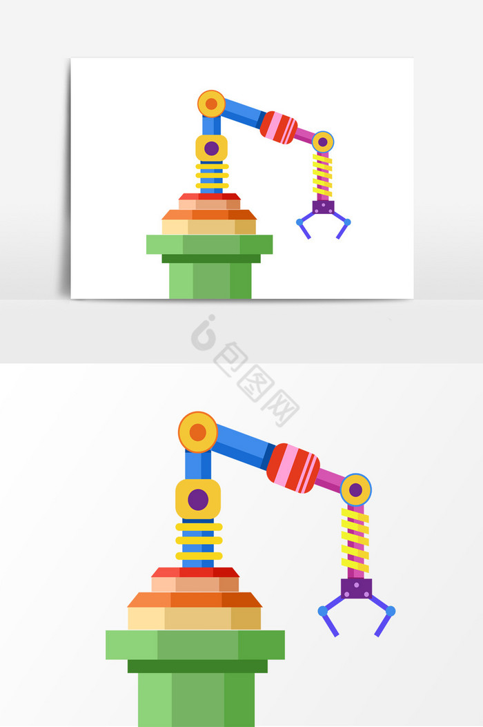 几何机械手抓臂摇臂装饰