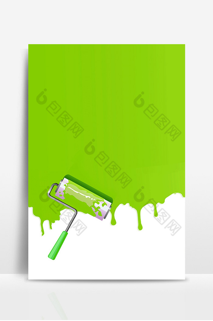 绿色油漆刷漆彩色元素背景设计图片