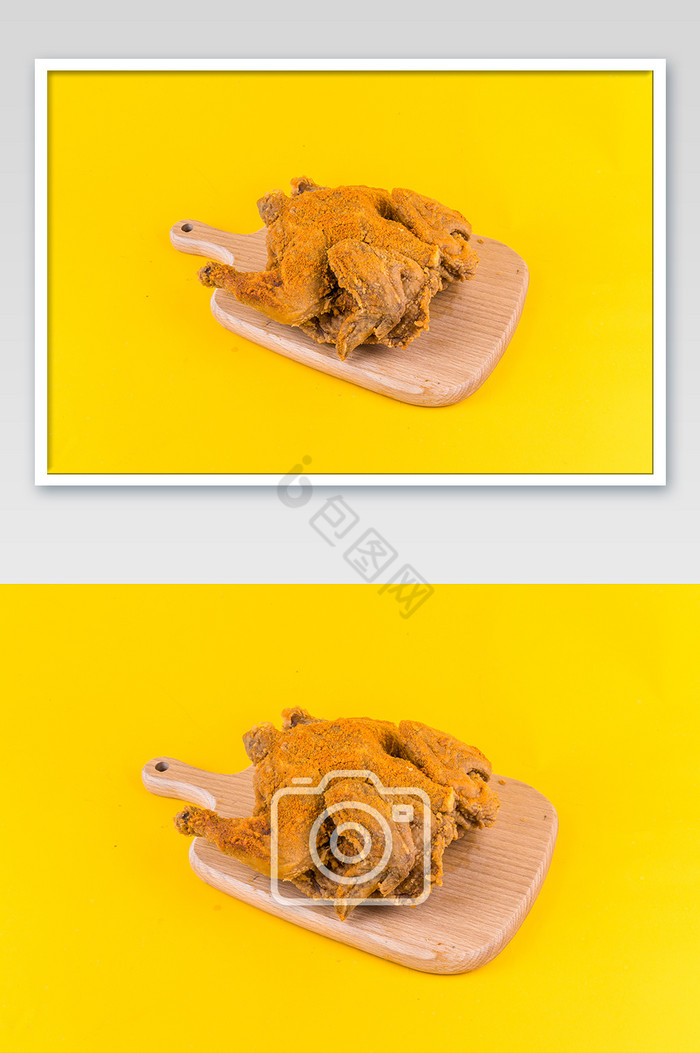 香酥脆皮炸鸡摄影图片