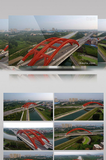 4K南阳信臣大桥水渠实拍视频图片