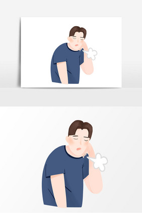 撑脸叹气的男人