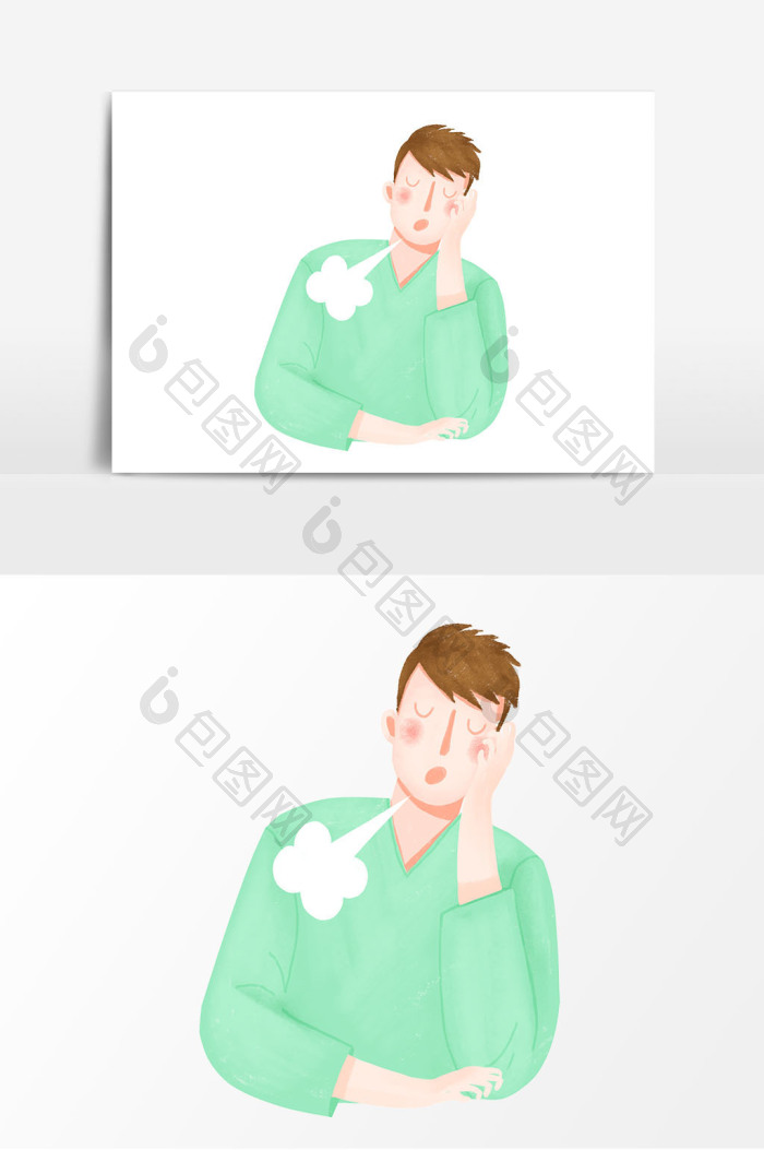 叹气的男人png下载-包图网