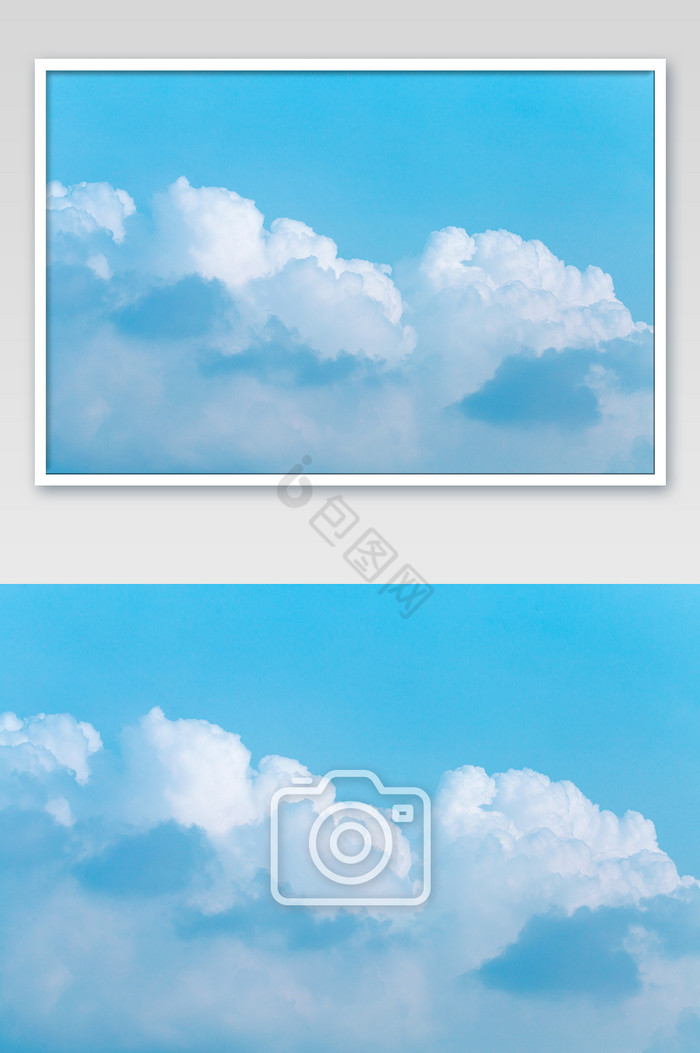 蓝天白云蓝色天空云朵图片