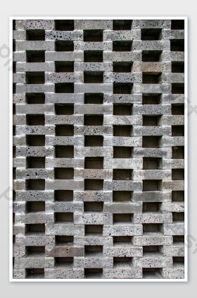 水泥砖搭建外景墙墙面景观
