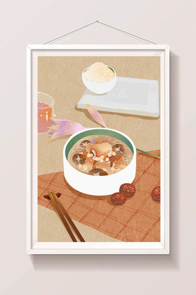 排骨薏米汤果汁汽水养生中餐米饭红枣美食