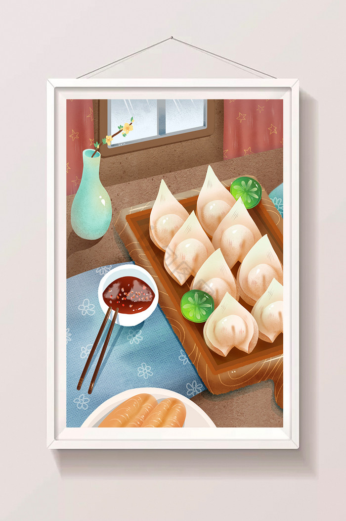 红油手抄馄饨中式早餐油泼辣子油条图片