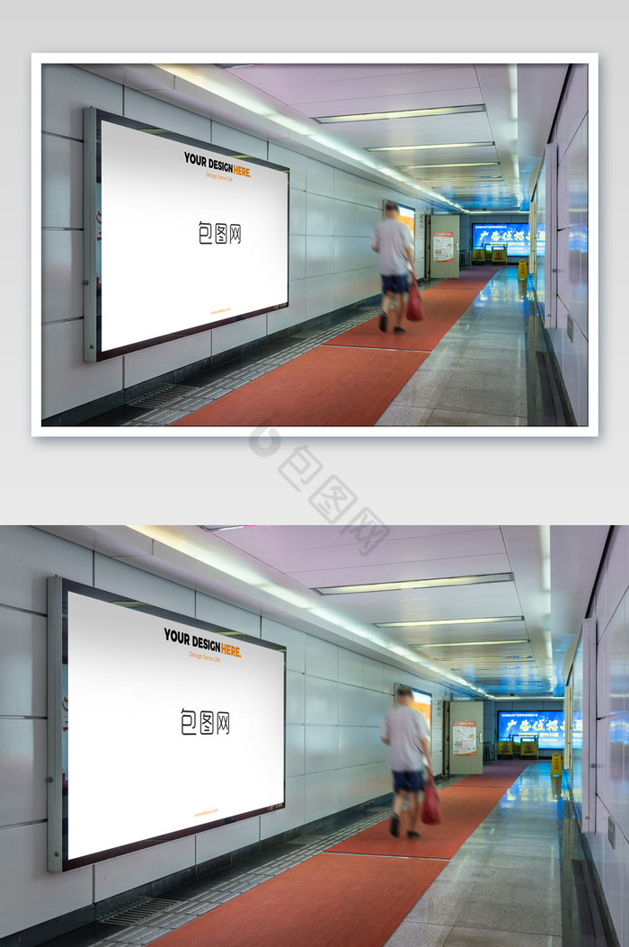 室内空间隧道广告购物中心展示图片