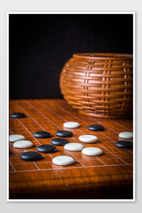 中国围棋对弈摄影图片