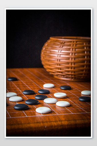 中国围棋对弈摄影图片