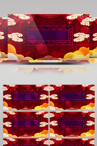 国潮中国风古典门框背景图片