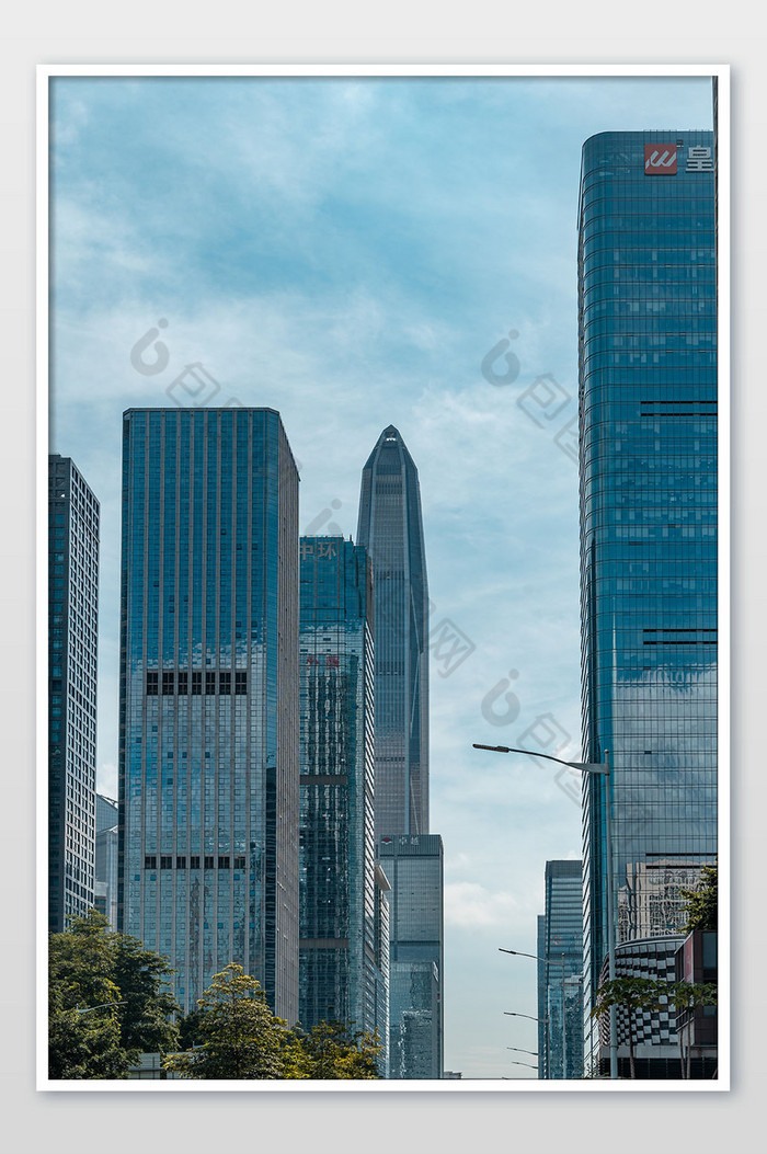 深圳CBD商务中心写字楼平安大厦高楼摄影图片图片